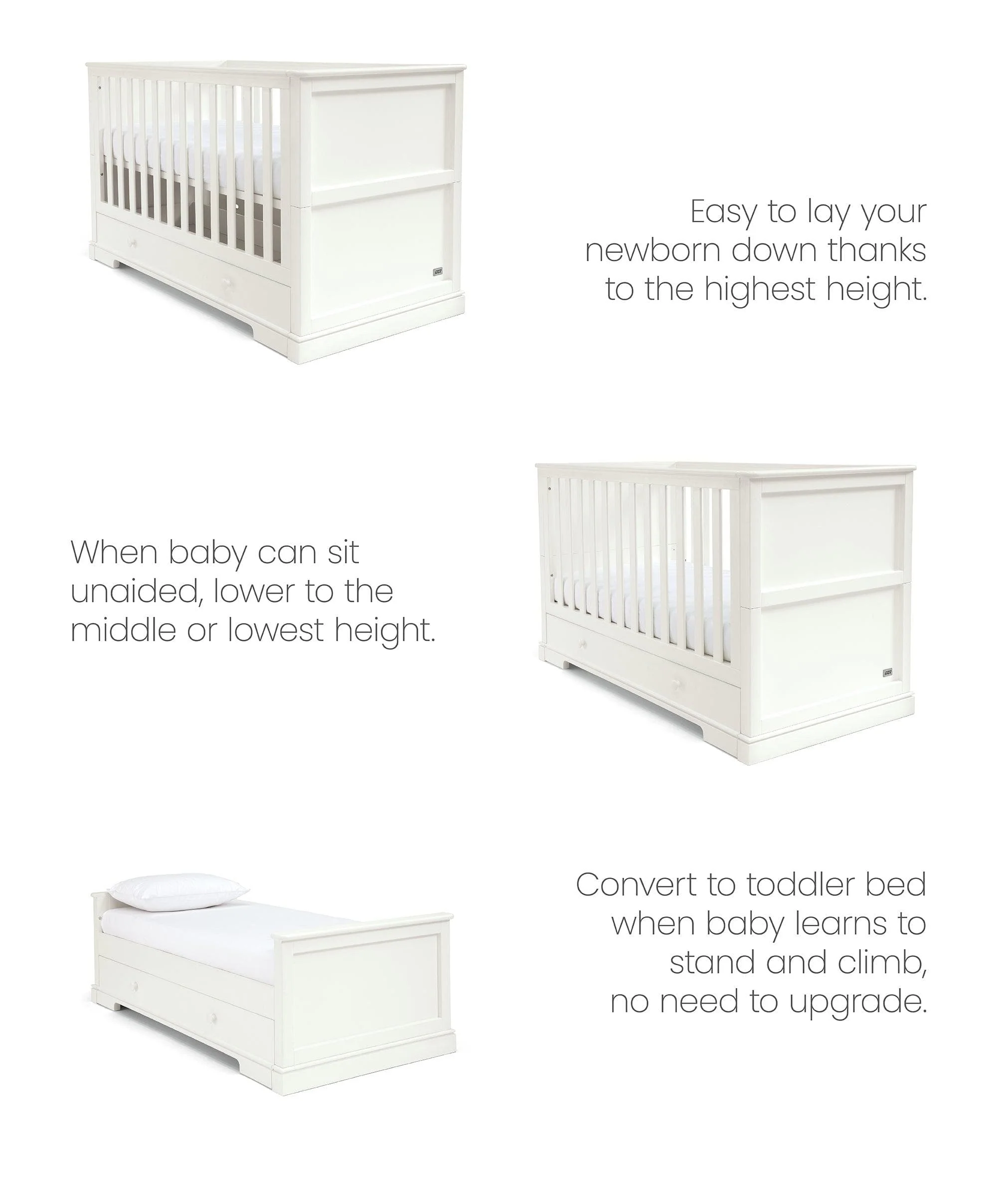 Oxford Cotbed - White - Image 10