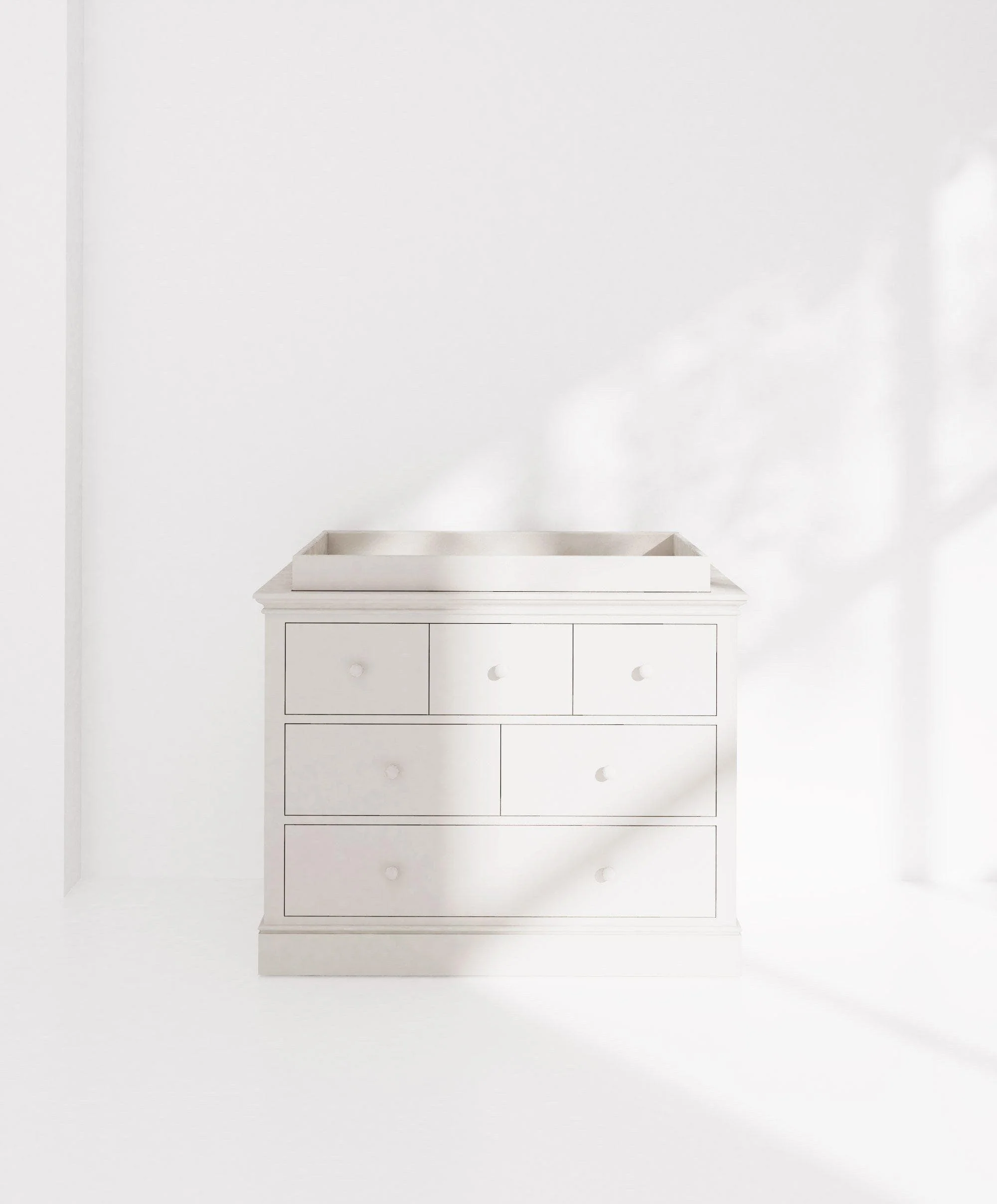 Oxford Nursery Bundle with Lua Bedside Crib (6 Piece) – White - Image 12