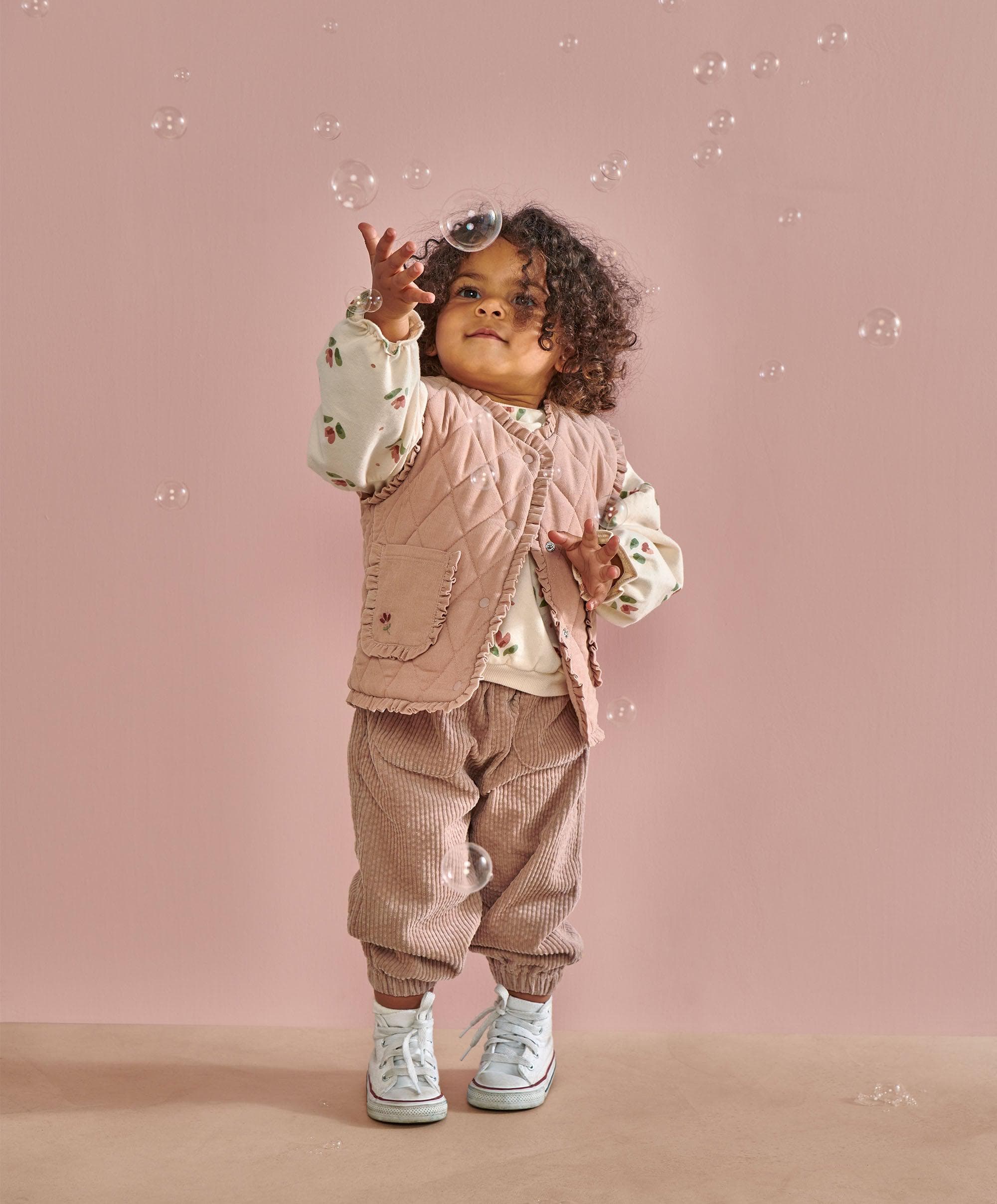 Cord Quilted Gilet β Pink - Image 2