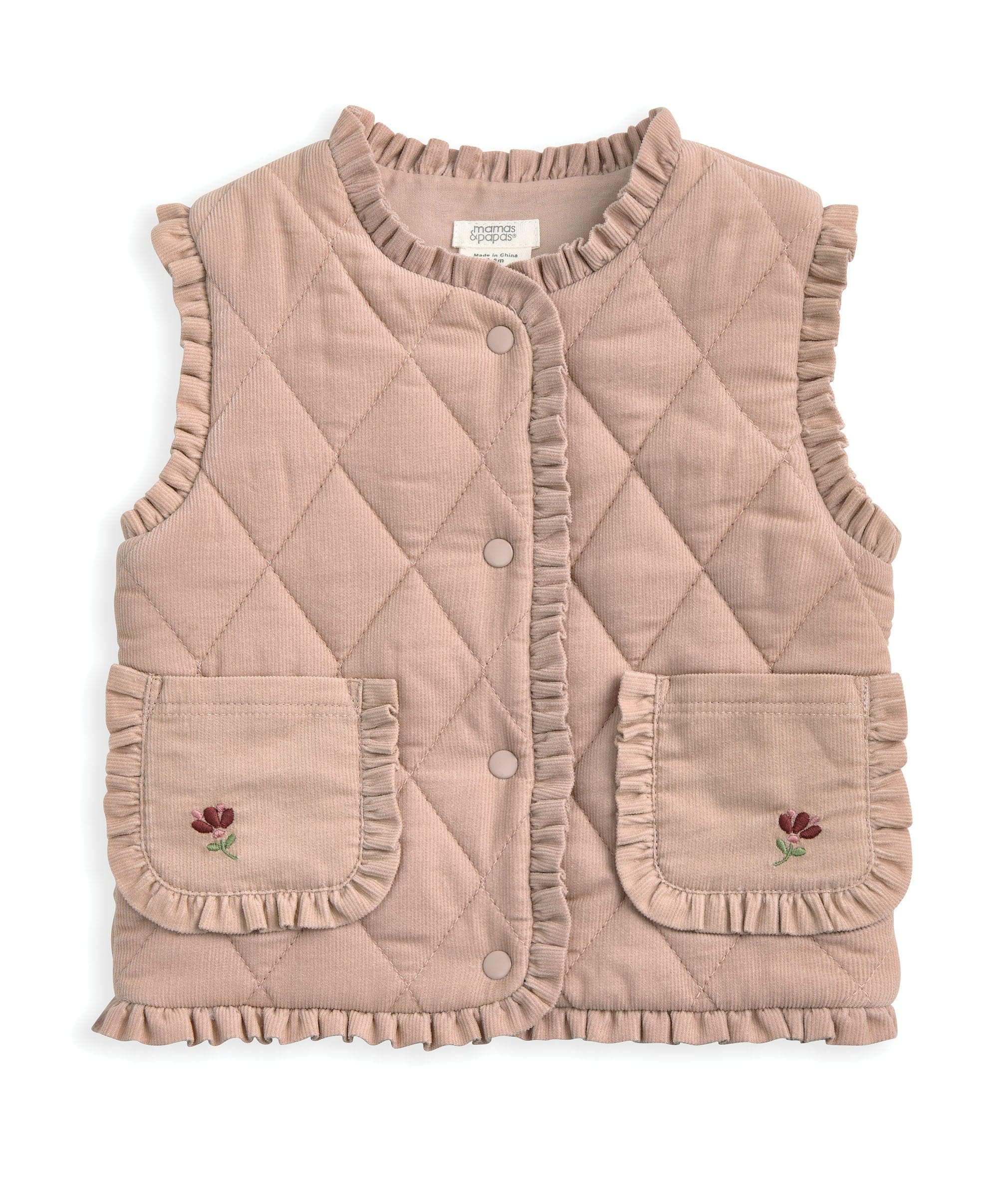 Cord Quilted Gilet β Pink - Image 6