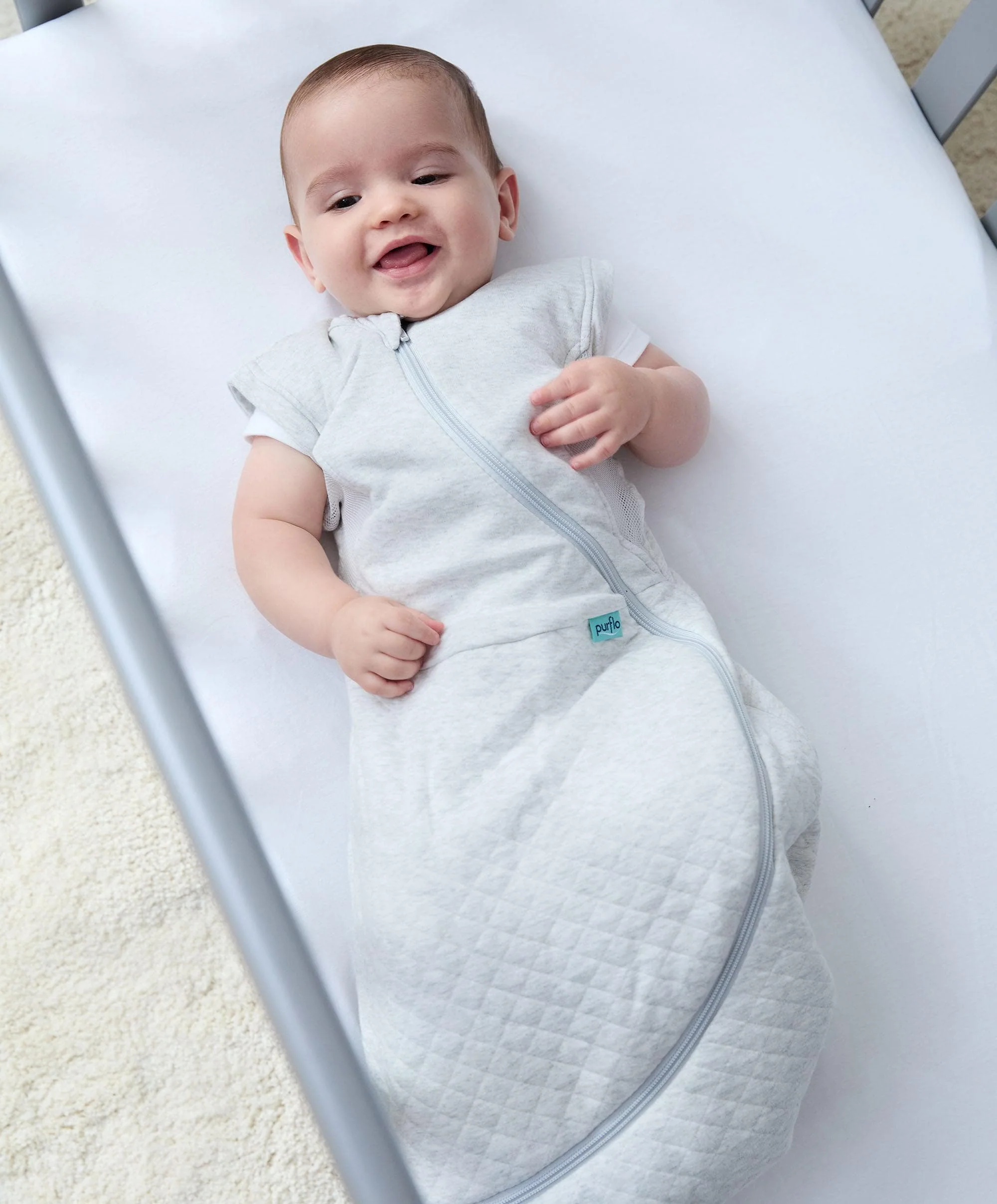 Purflo Cuddle to Sleep Bag 3-12 Months (2.5 Tog) - Grey - Image 8
