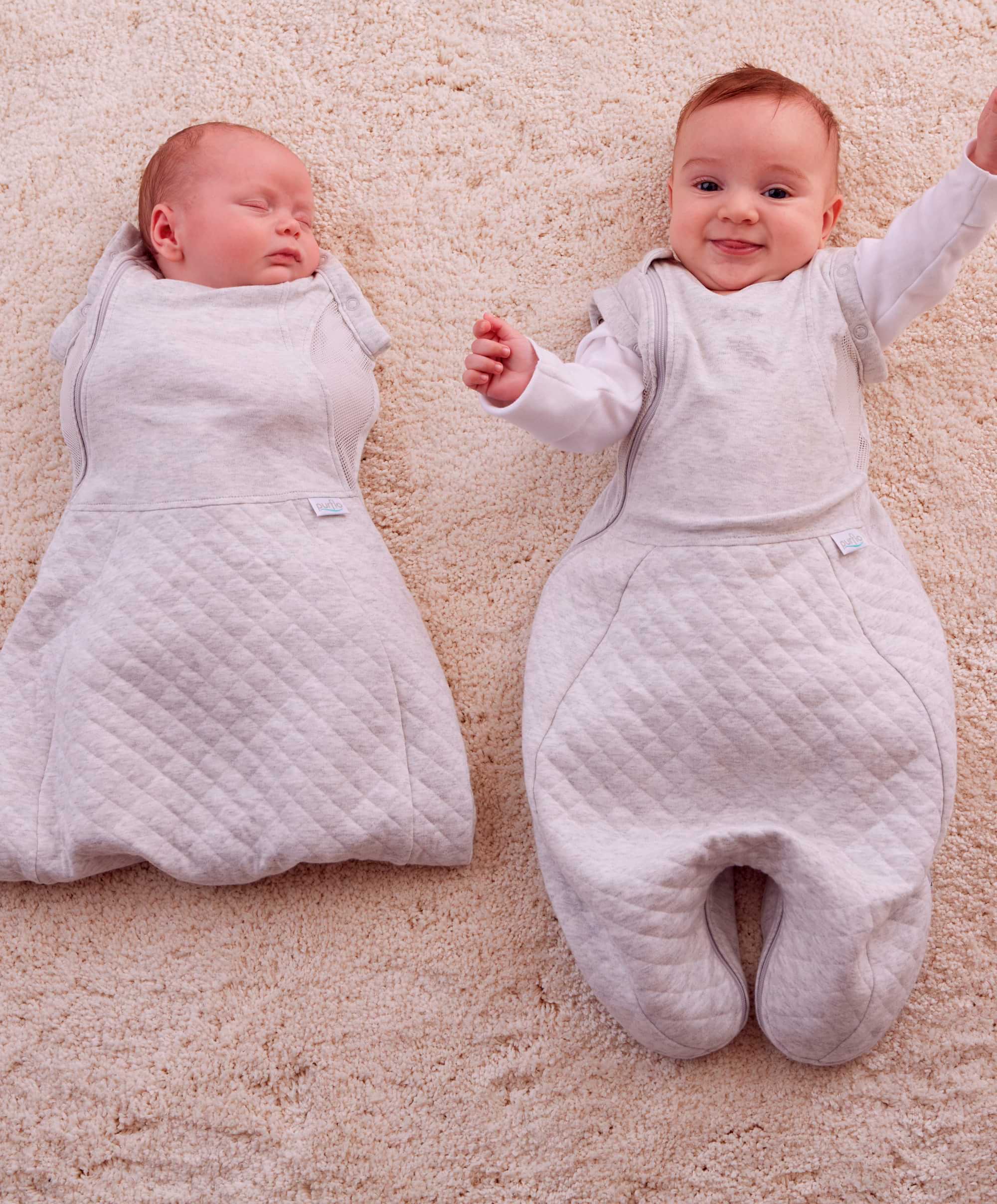 Purflo Swaddle to Sleepbag 0-4 Months (2.5 Tog) - White - Image 7