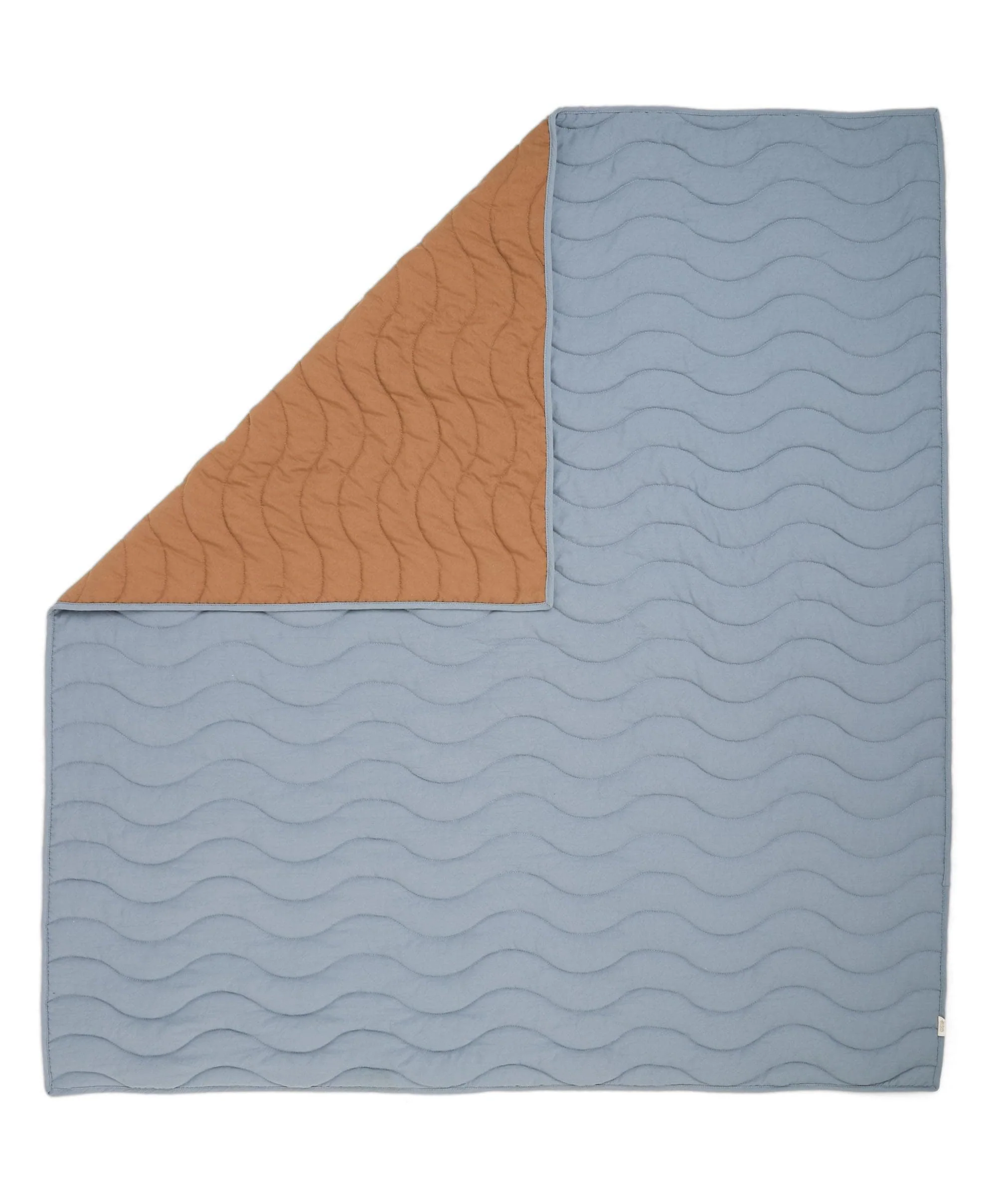 Quilt (3 Tog) - Blue Mustard Wave - Image 4