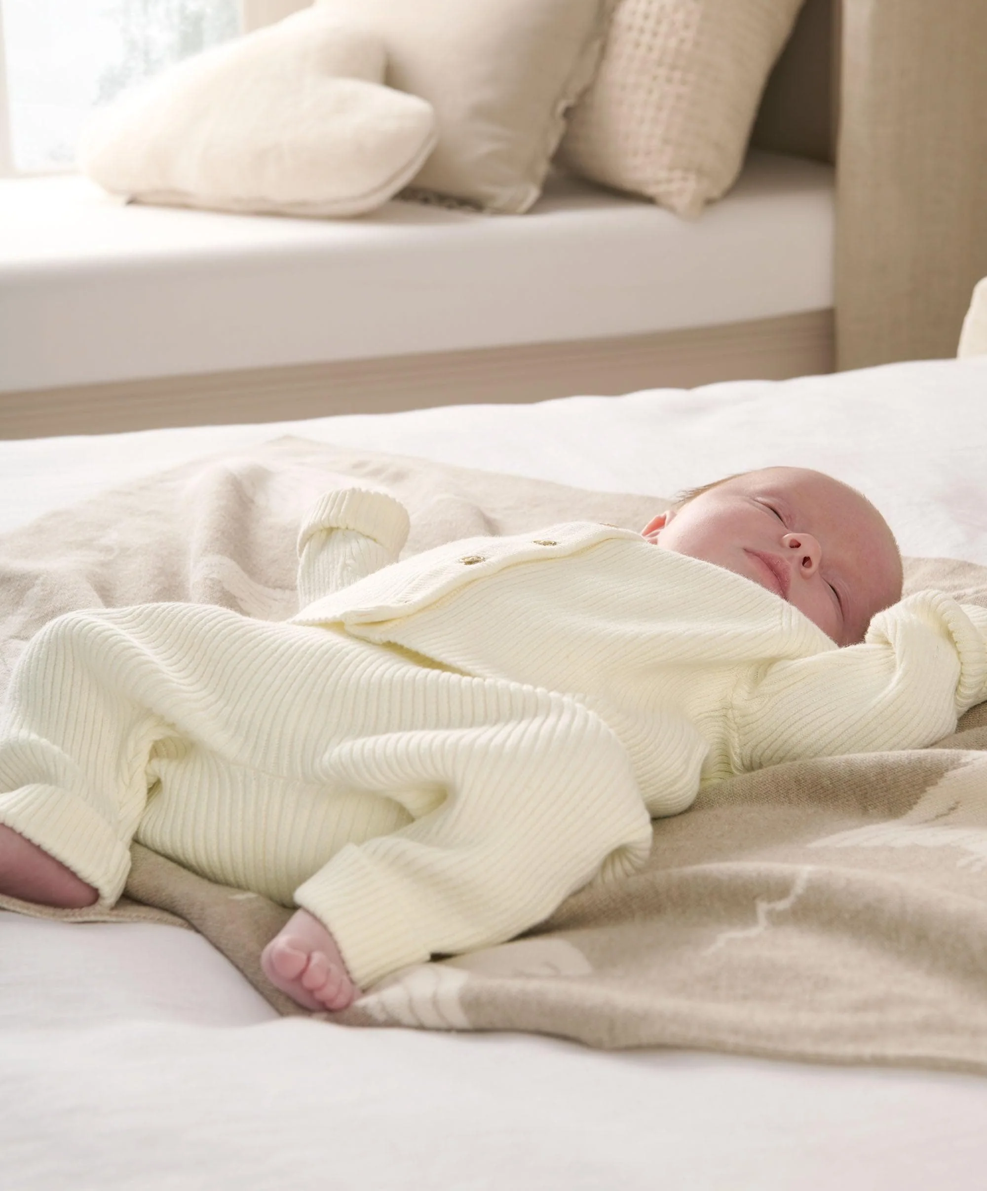 Knitted Cardigan & Leggings Set - Sand - Image 3