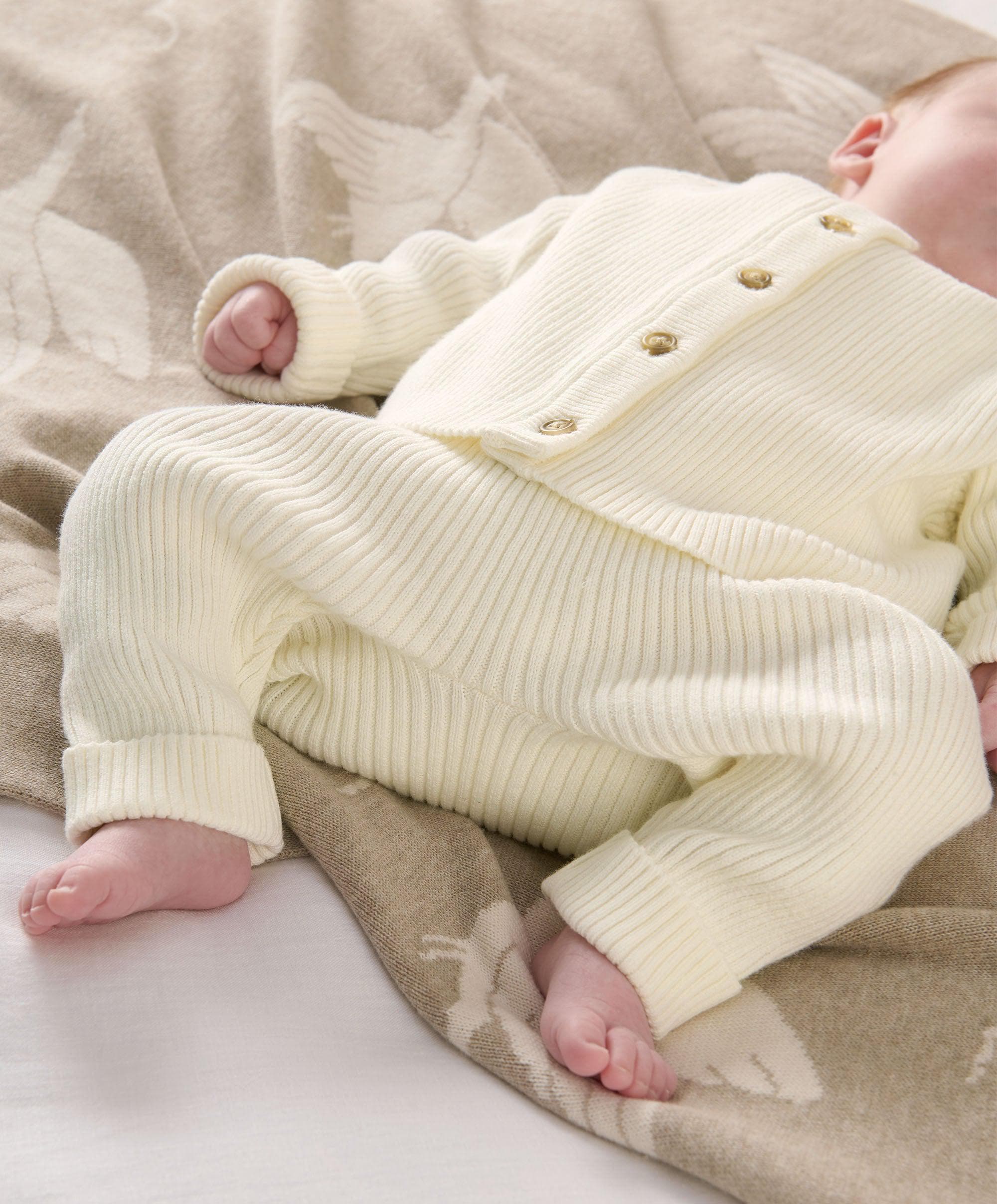Knitted Cardigan & Leggings Set - Sand - Image 4