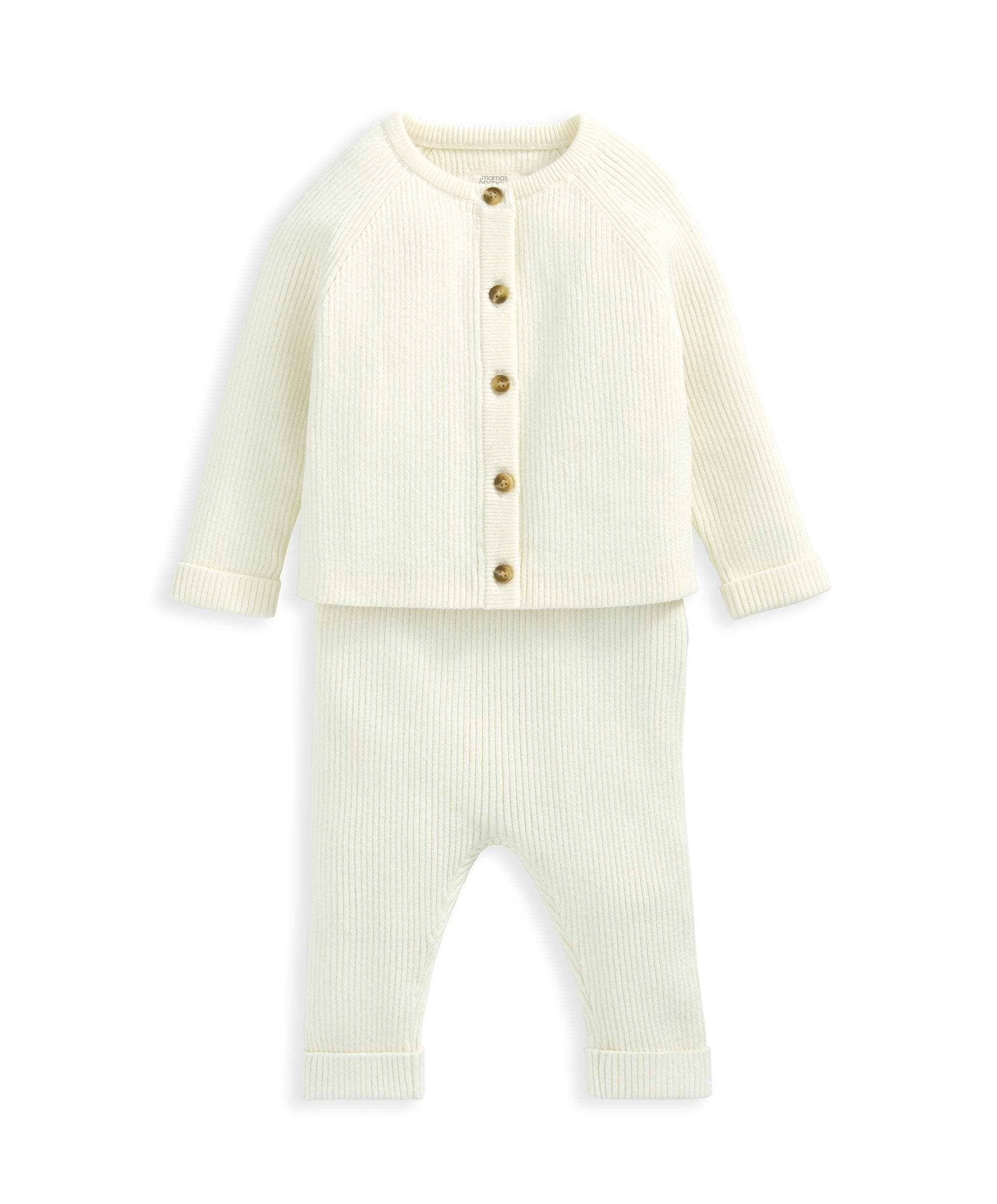 Knitted Cardigan & Leggings Set - Sand - Image 5