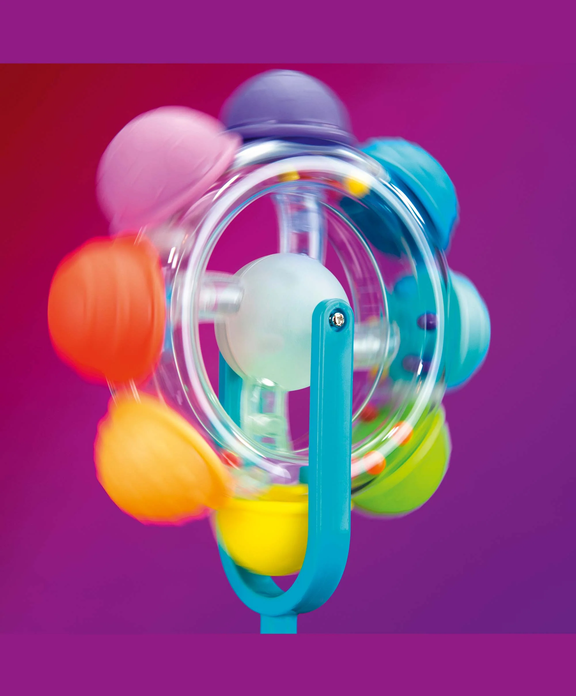 Sassy Light-Up Rainbow Reel Spinning Developmental Tray Toy - Image 5