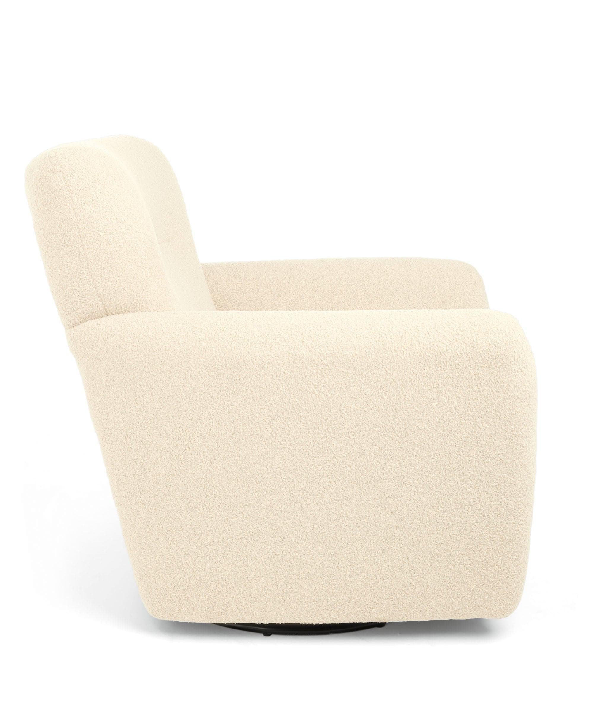 Settle Swivel Nursing Chair - Off White Boucle - Image 4