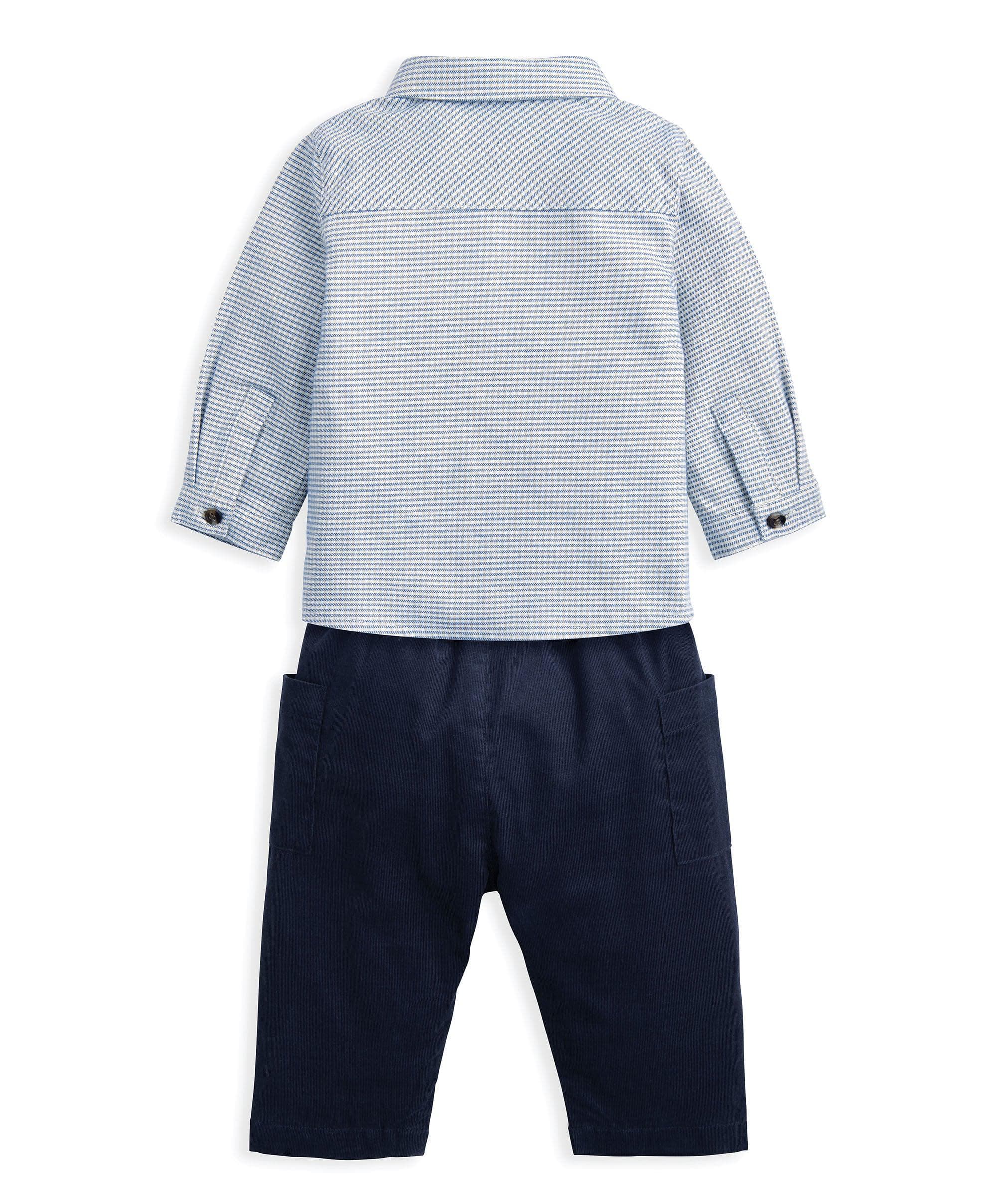 Check Shirt & Blue Cord Trousers Set (2 Pieces) - Image 4
