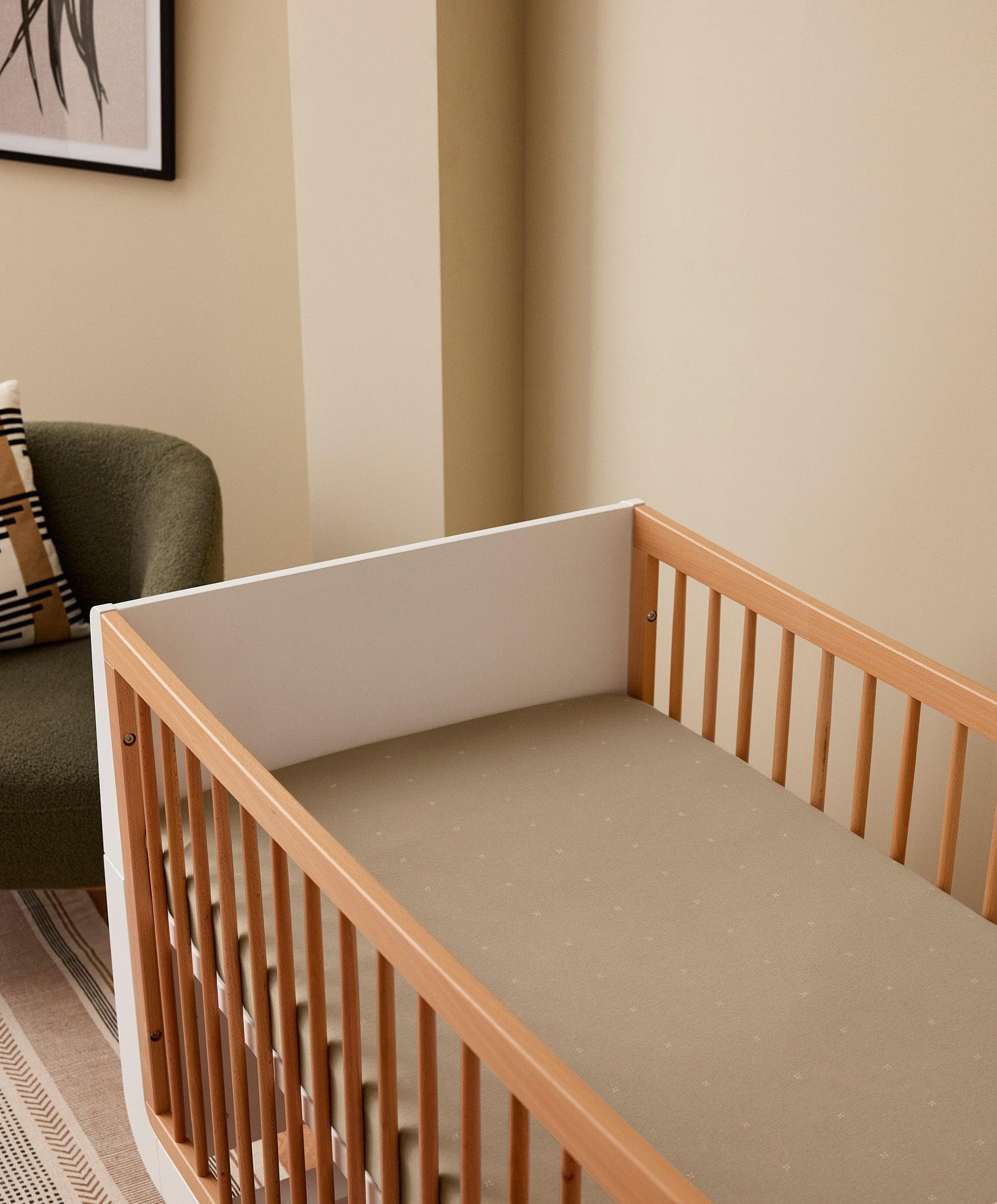 Snüz Twin Pack Cot & Cotbed Sheets - Sage Cross - Image 2