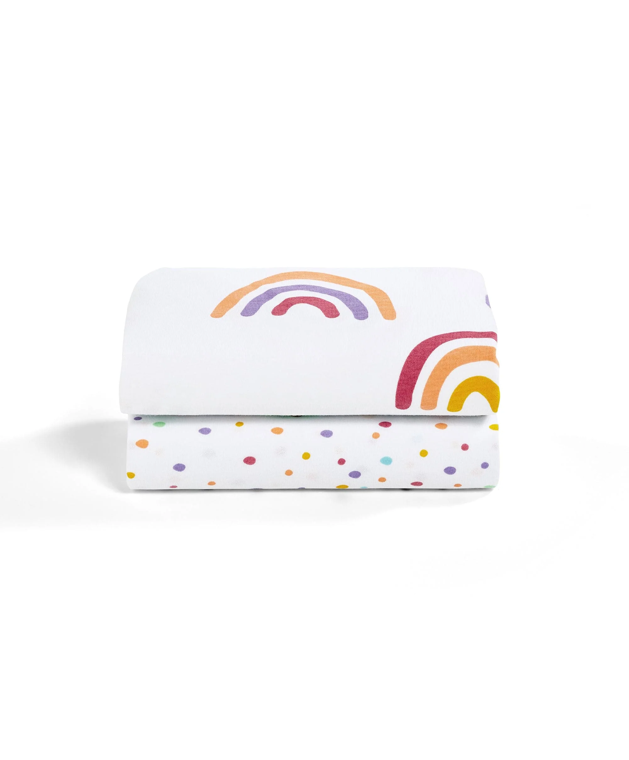 Snuz Fitted Crib Sheets 2 Pack - Rainbow - Image 2