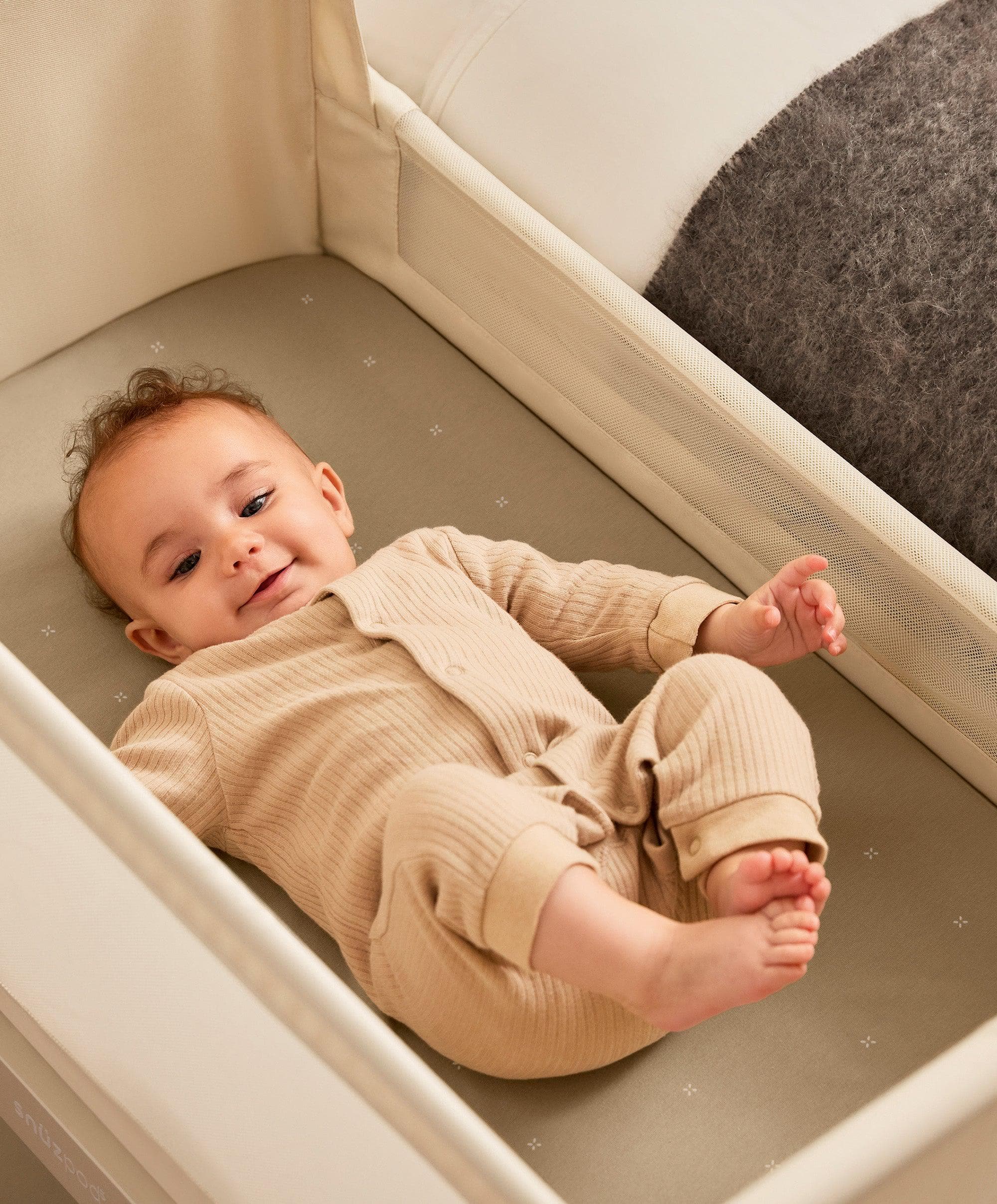 Snuz Twin Pack Crib Sheets - Sage Cross - Image 3