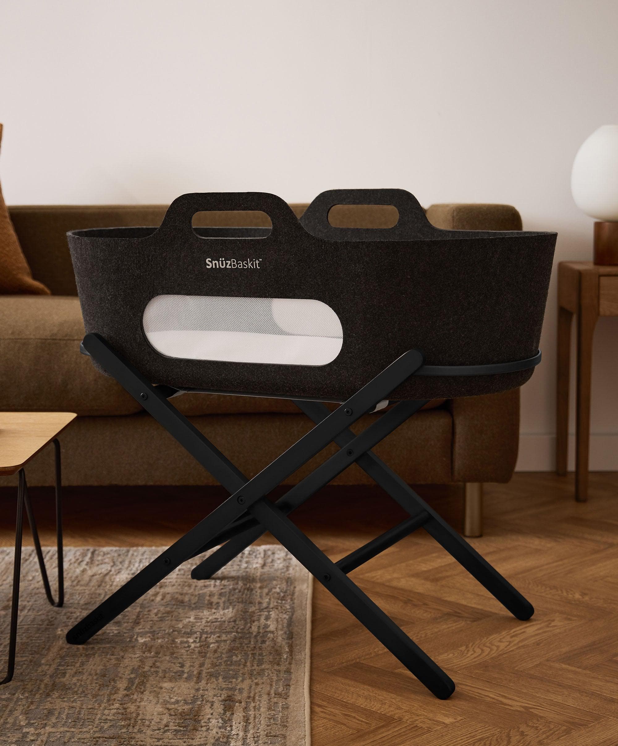SnuzBaskit Moses Basket & Stand - Graphite - Image 3