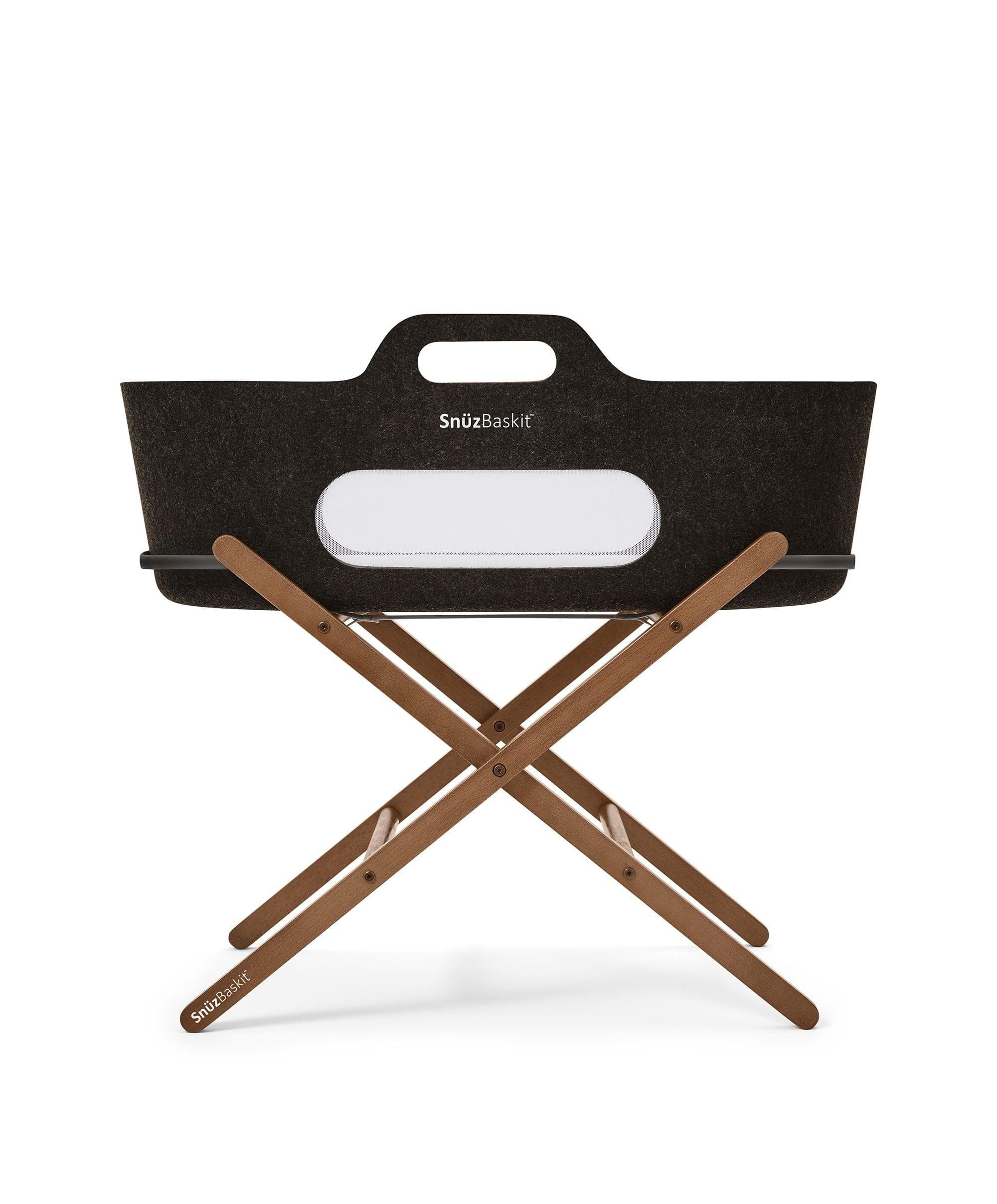SnuzBaskit Moses Basket & Stand - Graphite/Walnut - Image 6