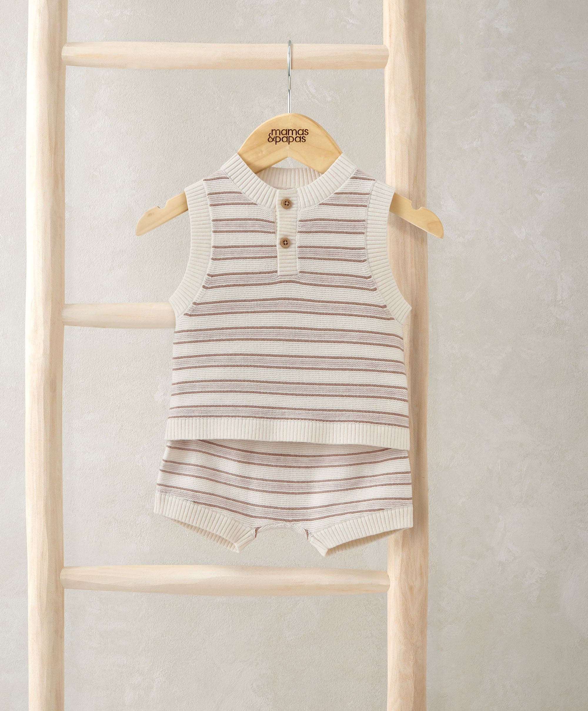 Stripe Knitted Top & Shorts