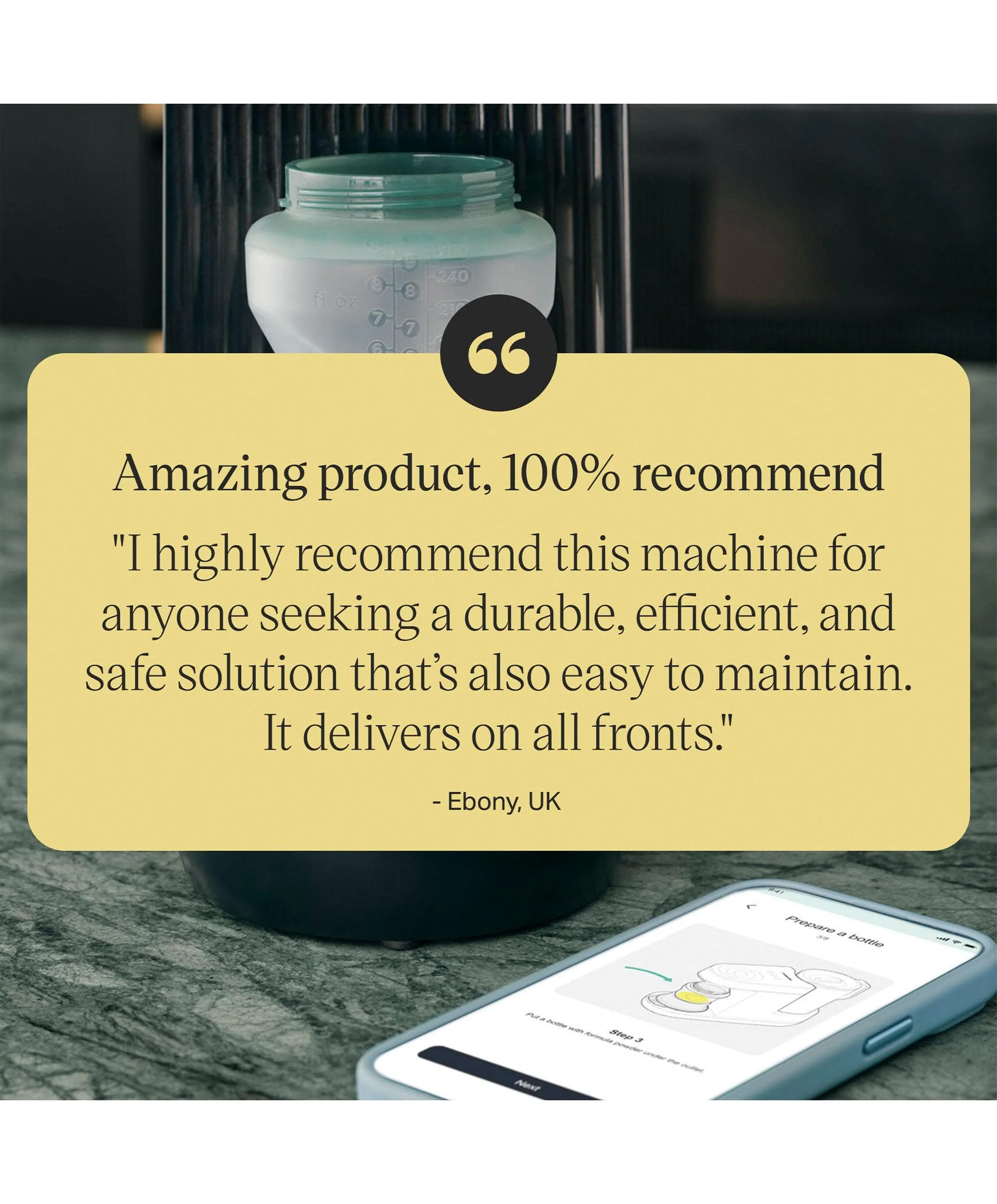 Tommee Tippee Perfect Prep Formula Feed Maker - Chalk - Image 5