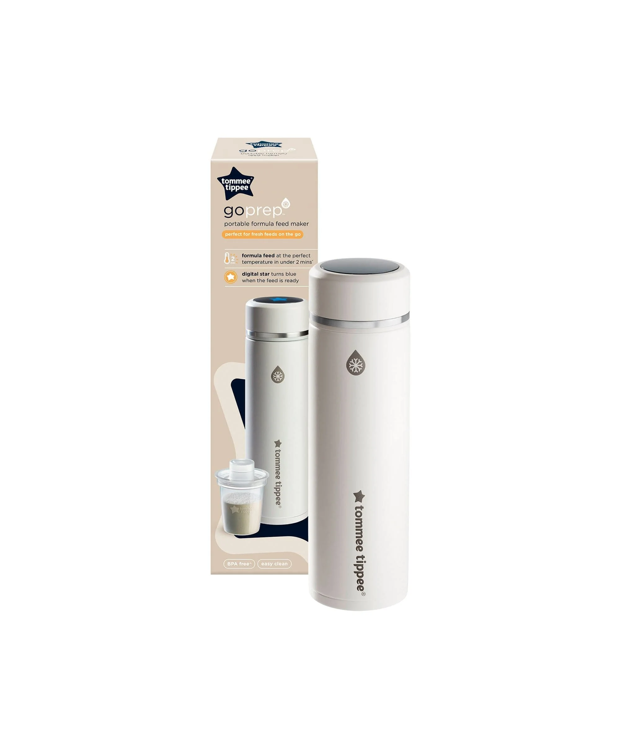 Tommee Tippee Perfect Prep Formula Feed Maker & GoPrep Formula Feed Maker Bundle - Chalk - Image 5