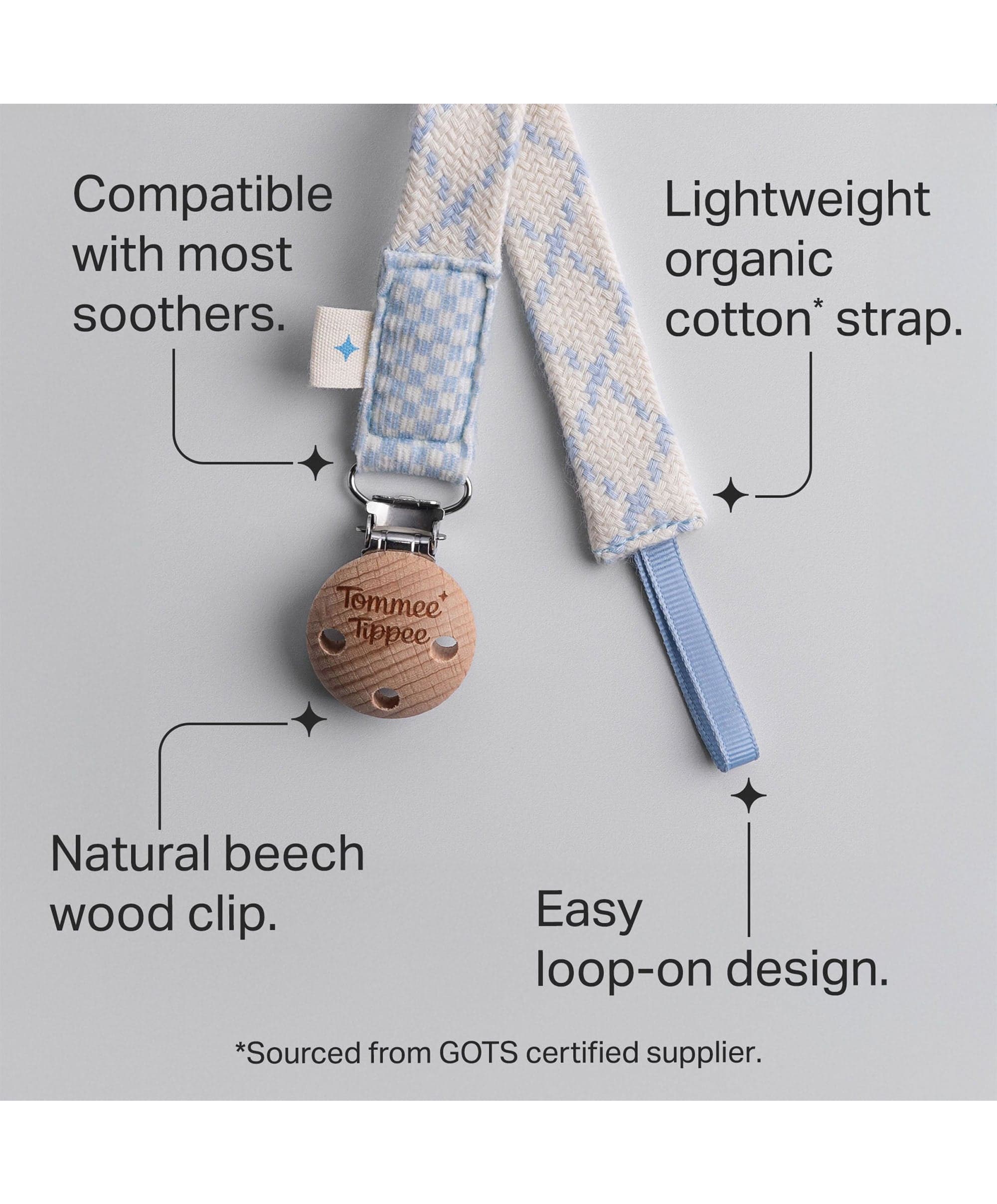 Tommee Tippee Soother Clip - Blue - Image 4