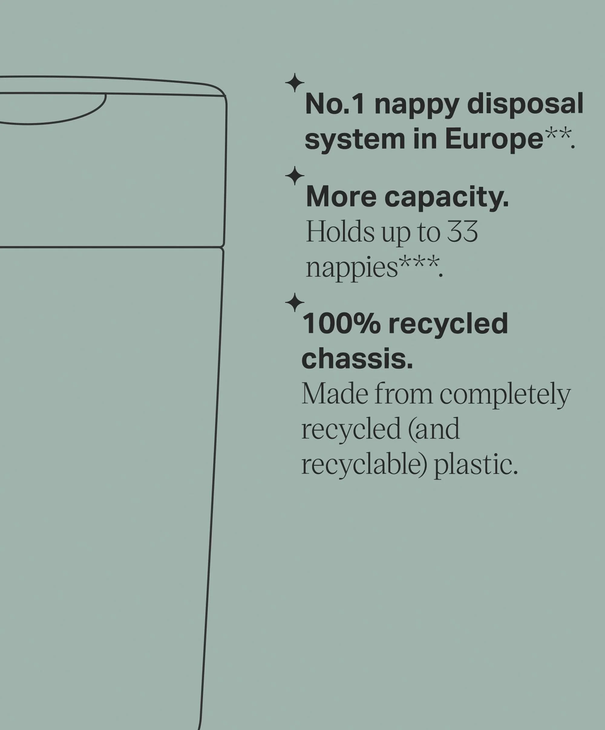 Tommee Tippee Twist & Click Advanced Nappy Bin & 7 Refill Cassettes - Image 4