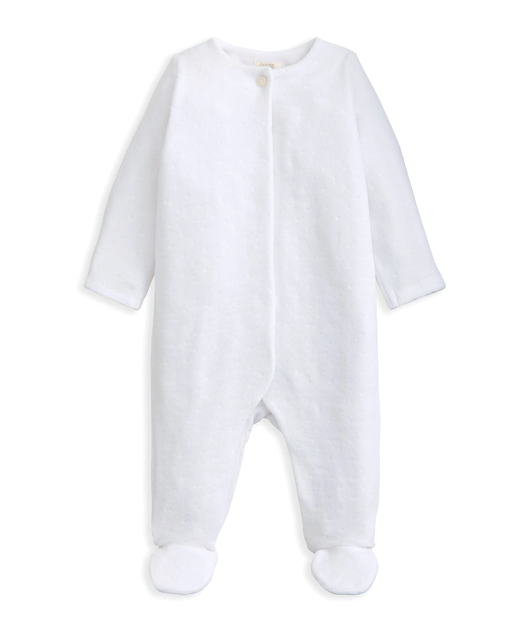 Textured Velour All In One - White - Image 2