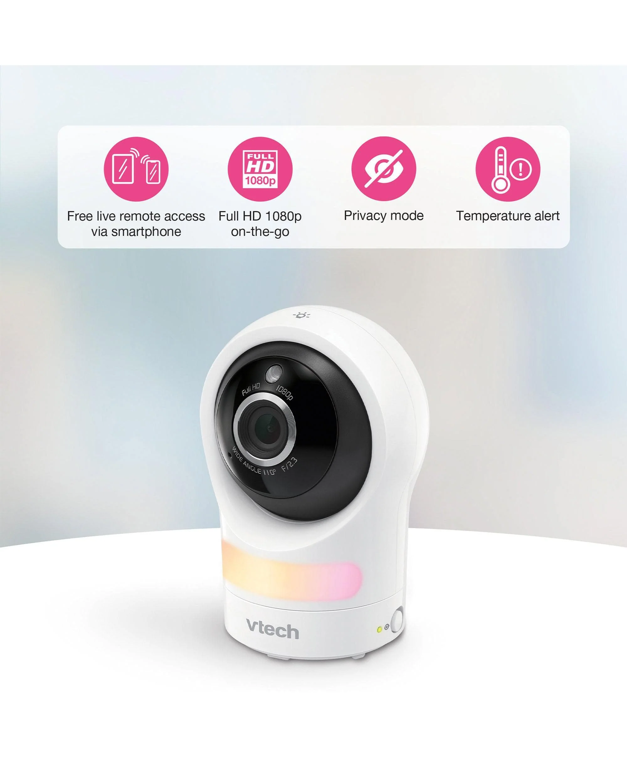 VTech RM9761 Wi-Fi 1080p Smart Baby Cam – White - Image 9