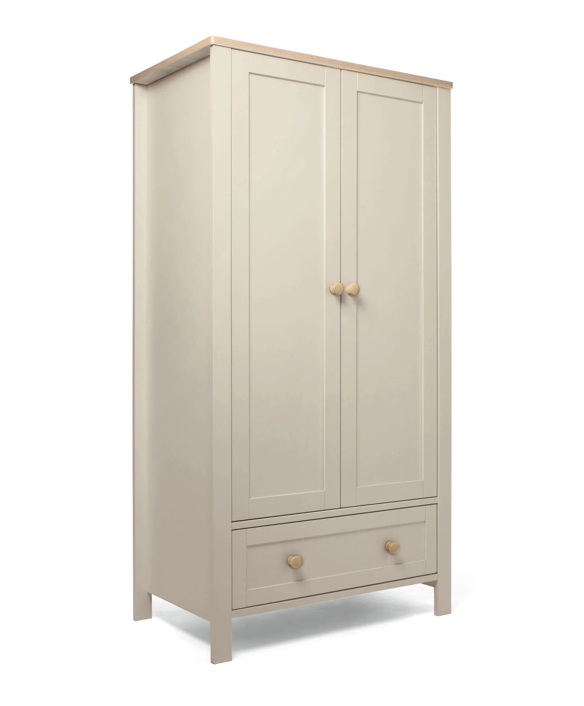 Wedmore 3 Piece Cotbed Range with Dresser Changer & Wardrobe - Cashmere/Oak - Image 12