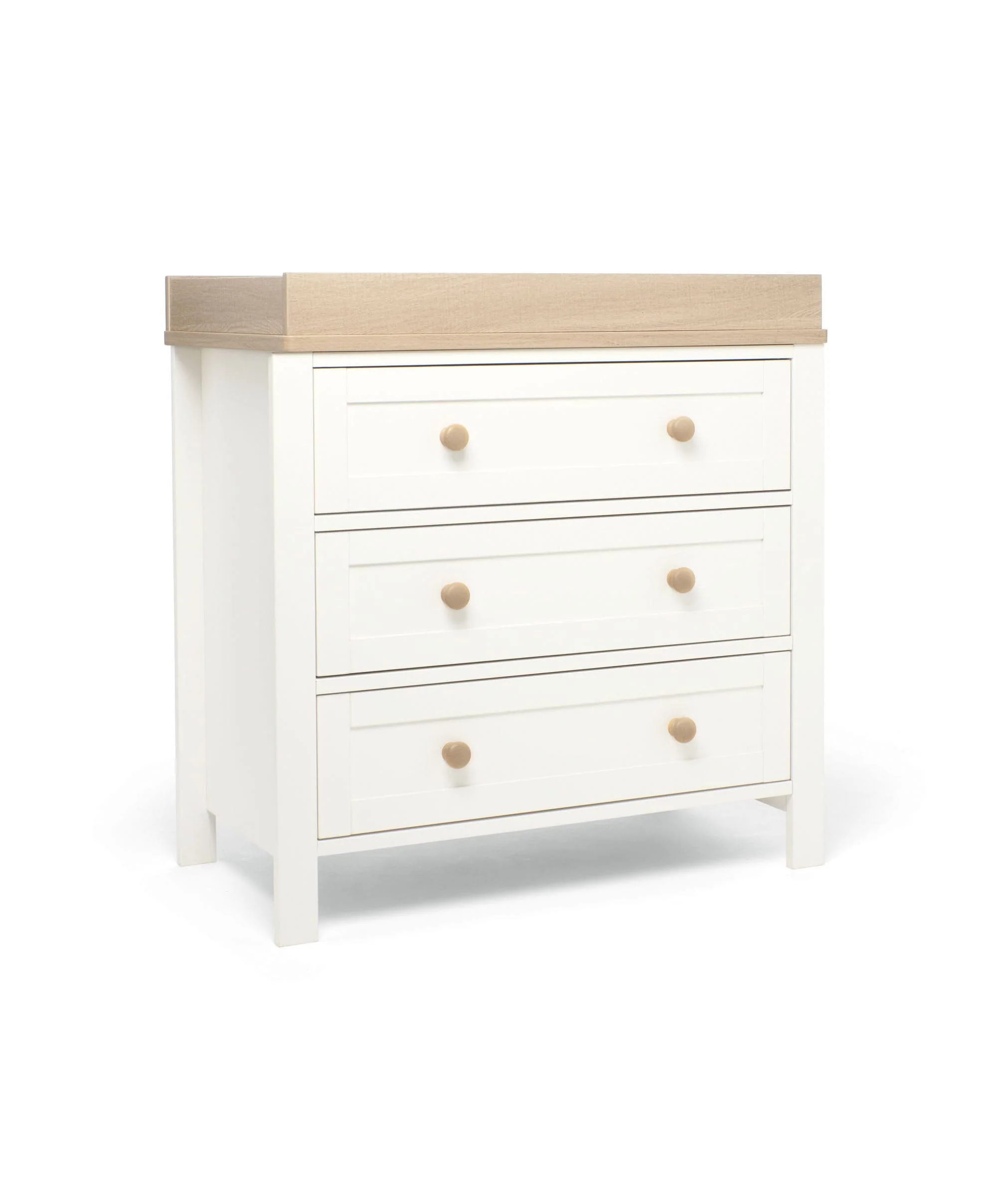 Wedmore 3 Piece Cotbed Range with Dresser Changer & Wardrobe - White/Oak - Image 15