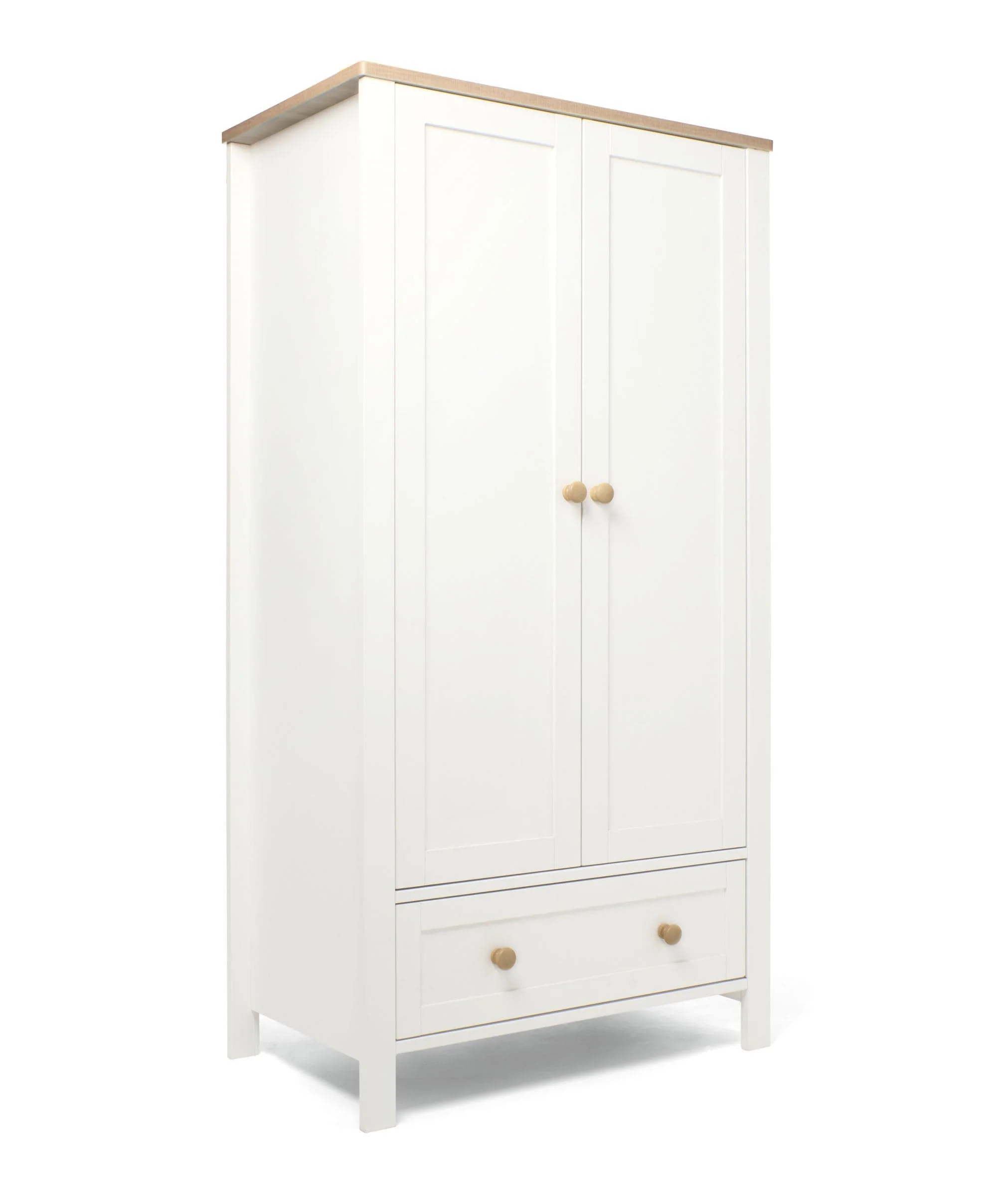 Wedmore 3 Piece Cotbed Range with Dresser Changer & Wardrobe - White/Oak - Image 12