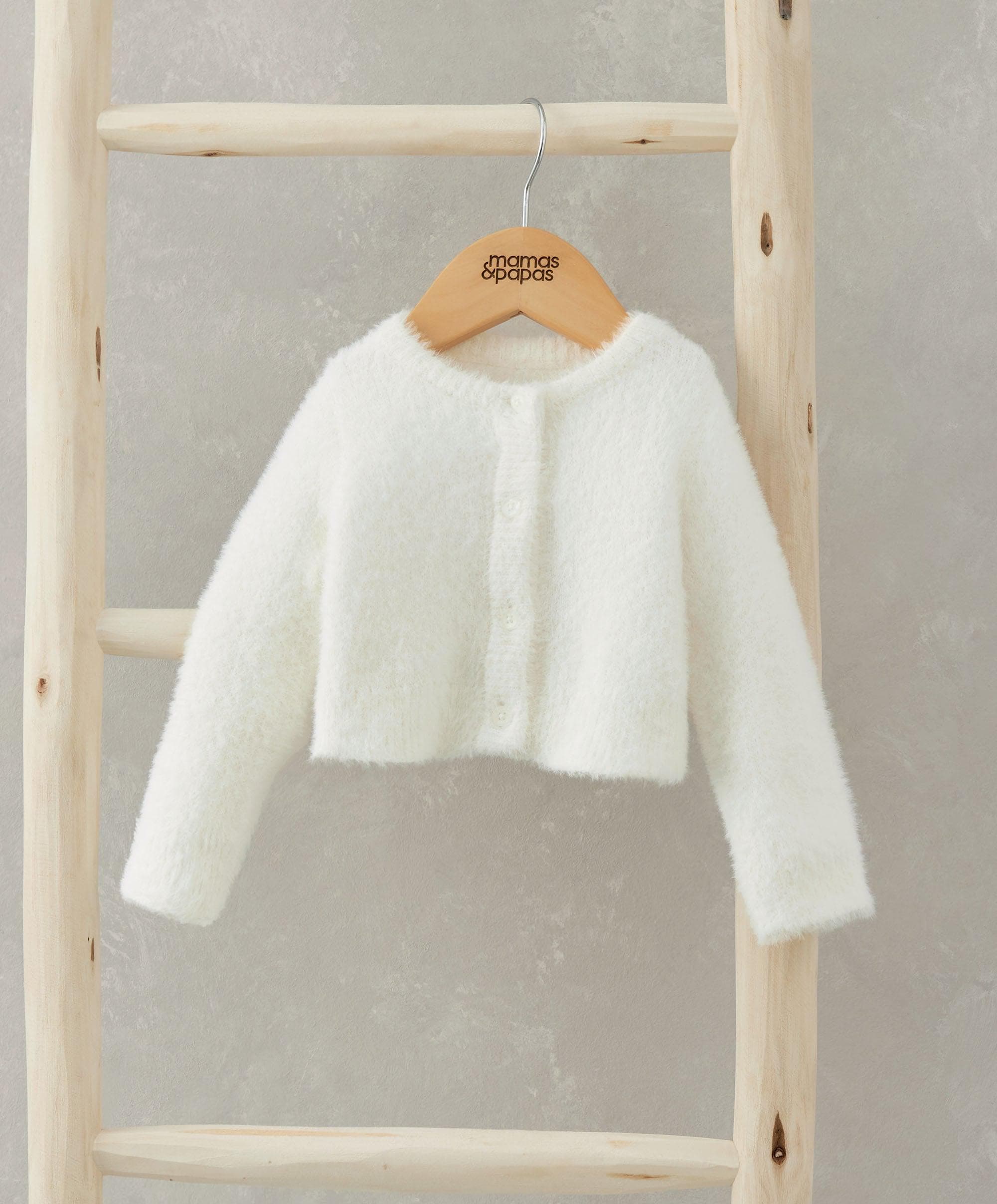 White Fluffy Cardigan