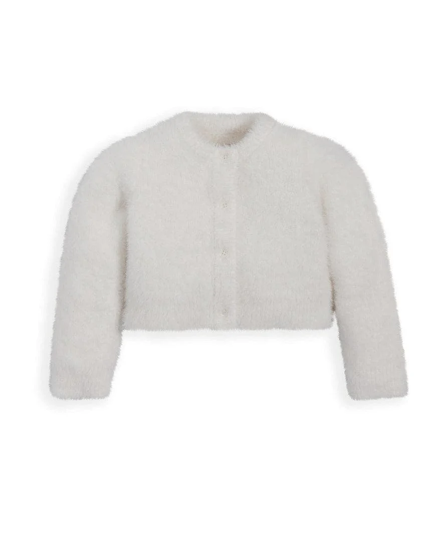 White Fluffy Cardigan - Image 2