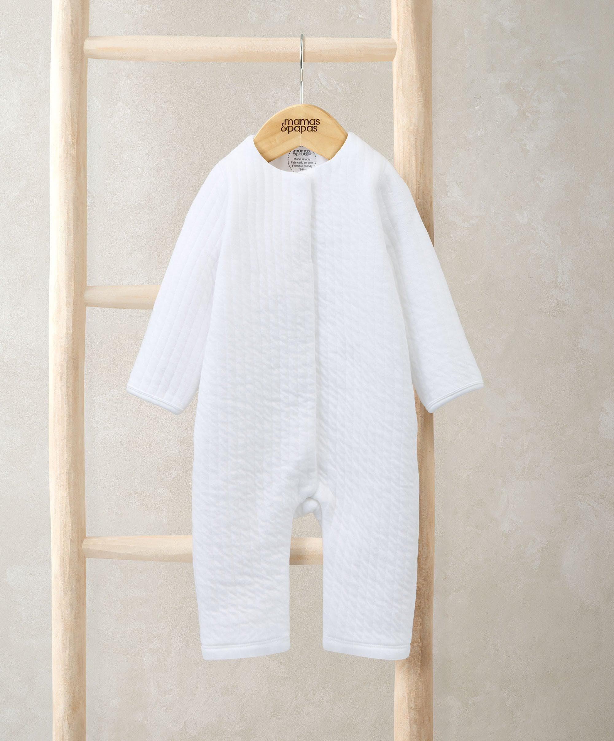 Quilted Romper - White