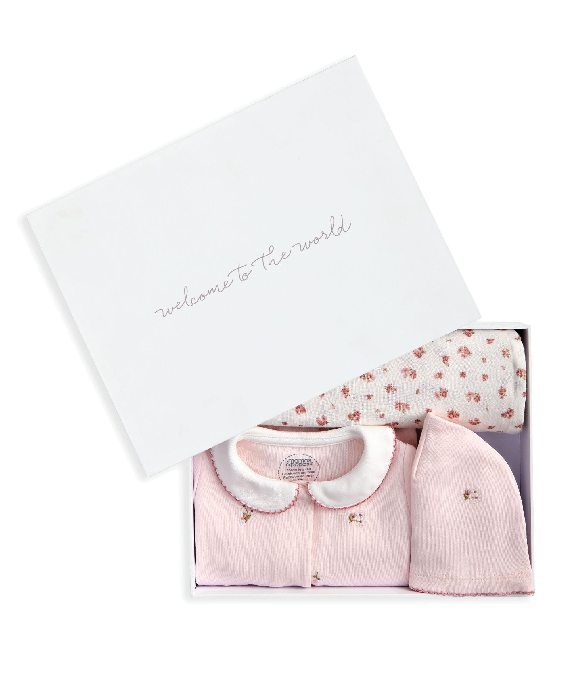 Embroidered All In One, Hat & Blanket Gift Set - Image 5